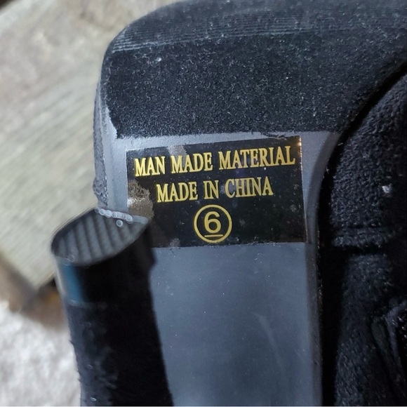 Black 4 Layer Fringe Stiletto Over the Knee Boots Catwalk Sexy 6M NWOT - Picture 9 of 11